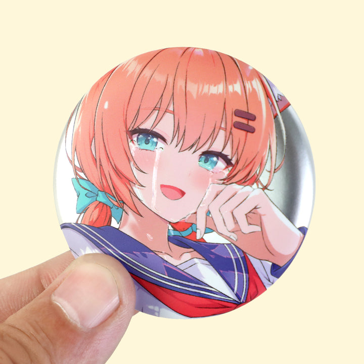 Custom Metallic Silver Cold Foil Button Pin