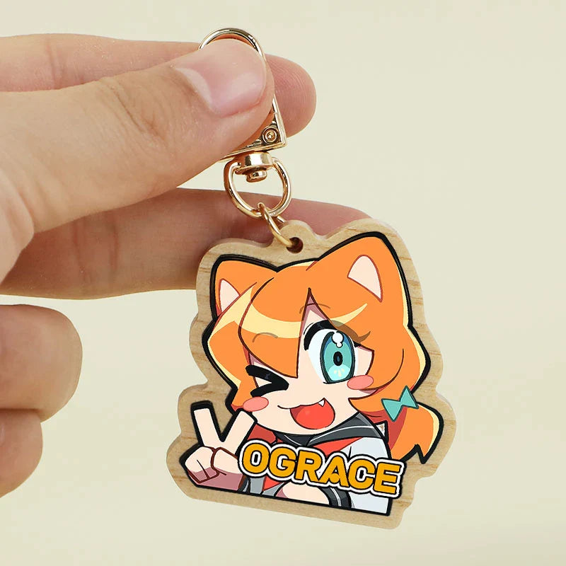 Custom Wooden Keychains | Natural Grain & CMYK Printing | Vograce
