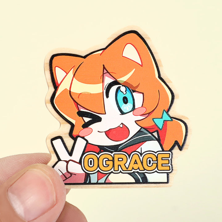 Insignias de pino de madera natural personalizadas 