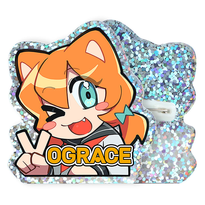 Custom Opaque Holographic Acrylic Pins