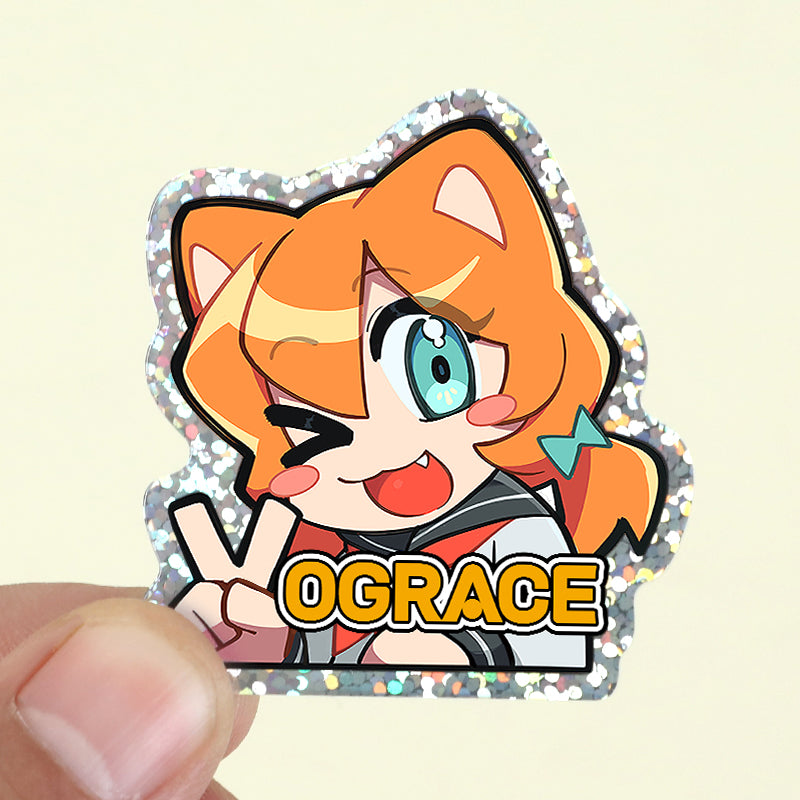 Custom Opaque Holographic Acrylic Pins