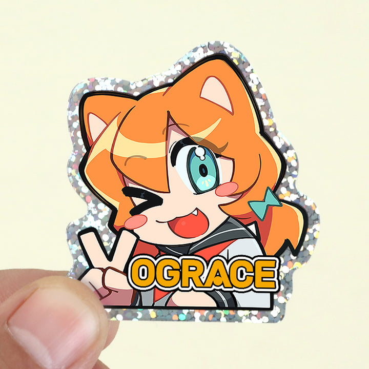 Custom Opaque Holographic Acrylic Pins