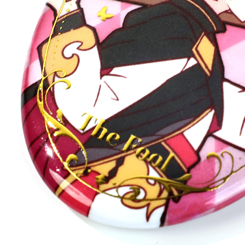 Custom Oval Cold Foil Stamping Glitter Holographic Button Pins - VOGRACE