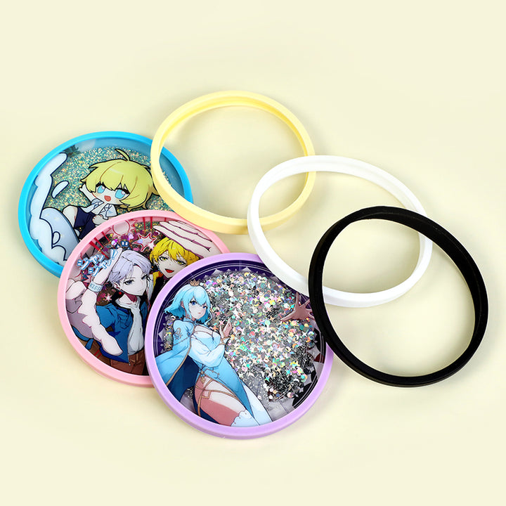 Custom Pre-filled Quicksand Liquid Shaker Acrylic Coasters - VOGRACE