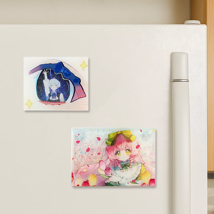 Custom Pre-filled Quicksand Liquid Fridge Magnets - VOGRACE