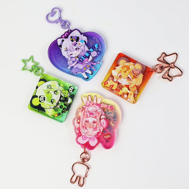 オイルインキーホルダー グリッターオイルアクリルキーホルダー オイル充填済 – VOGRACE