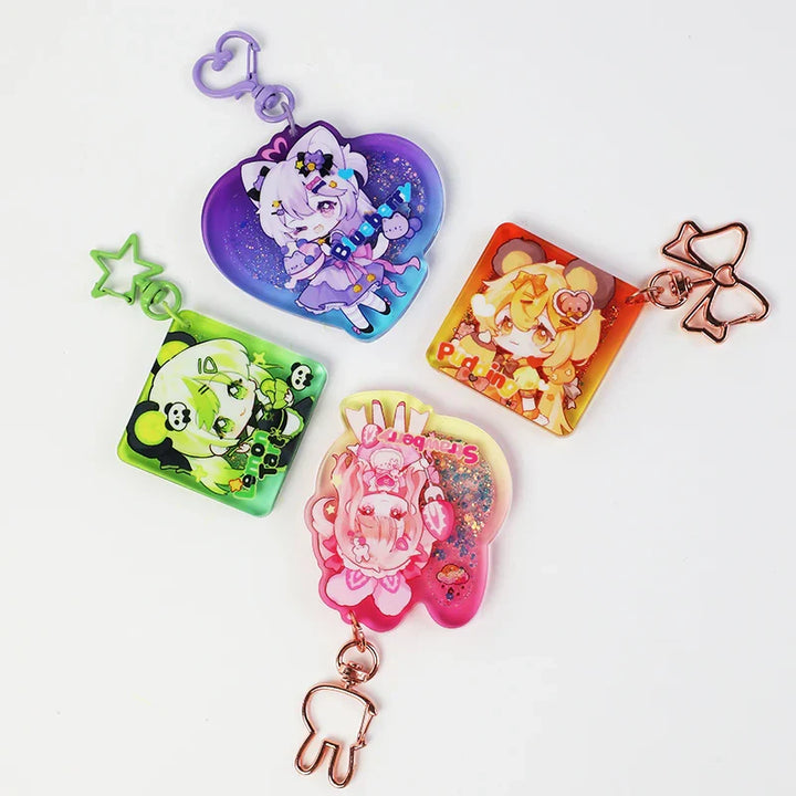 Custom Liquid Keychain Custom Pre-filled Quicksand Liquid Shaker Acrylic Keychains – VOGRACE