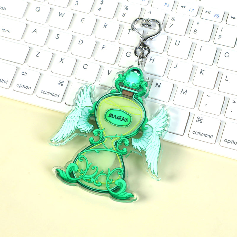 Custom Pre-filled Quicksand Liquid Shaker Acrylic Keychains | Vograce