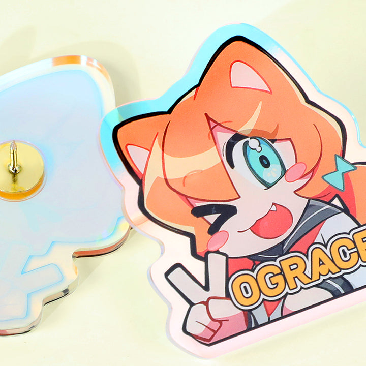 Custom Rainbow Acrylic Pins