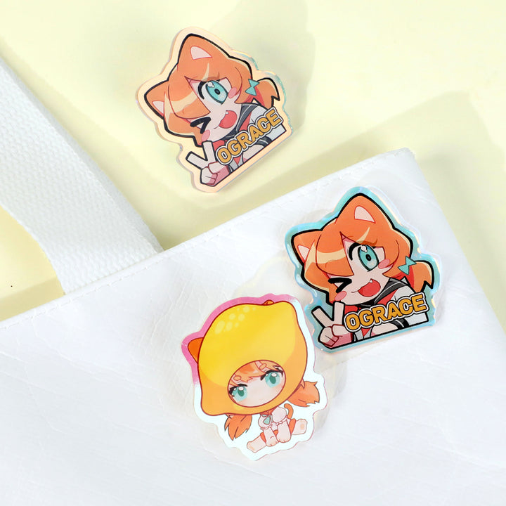 Custom Rainbow Acrylic Pins