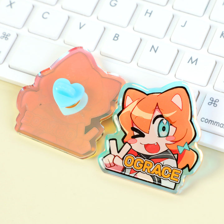 Custom Rainbow Acrylic Pins