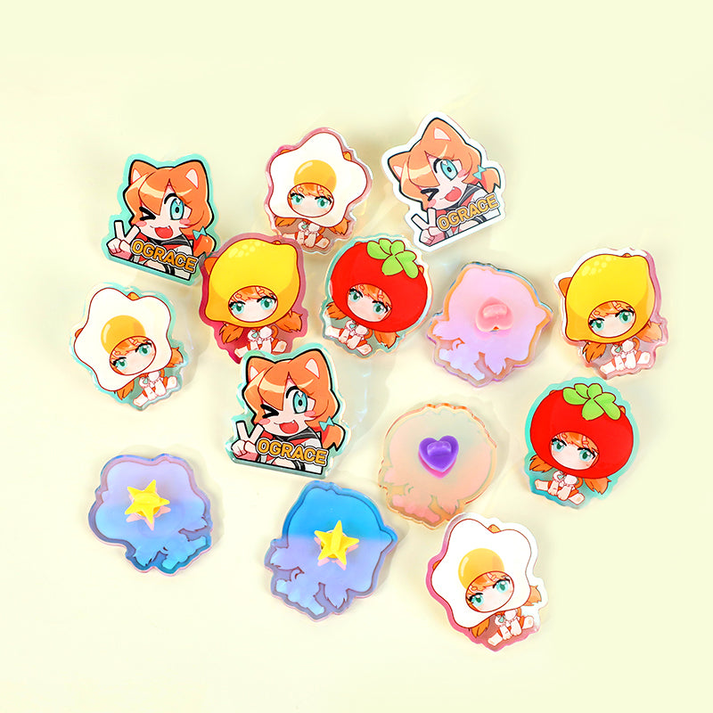 Custom Rainbow Acrylic Pins