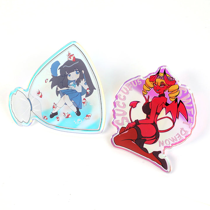 Custom Rainbow Acrylic Rounding Pins