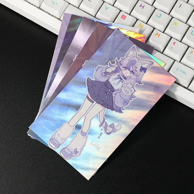 Custom Raised Foil Printing Holographic Thank You Cards Post Card Printing 102*152mm(Double sided different design) / 300g Coated Paper / double sided