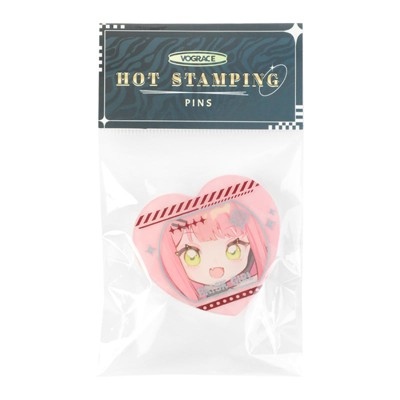 留意Foil Custom Raised Foil Printing Cold Foil Stamping Acrylic Pins – VOGRACE