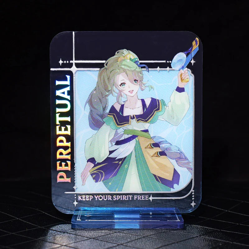 Custom Raised Foil Printing Cold Foil Stamping Acrylic Standees