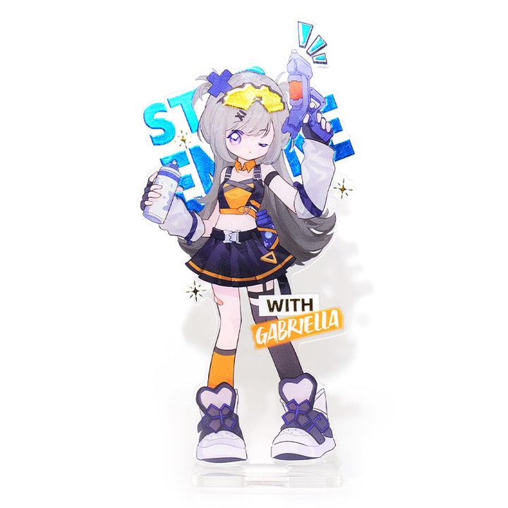 Custom Raised Foil Printing Hot stamping Acrylic Standees