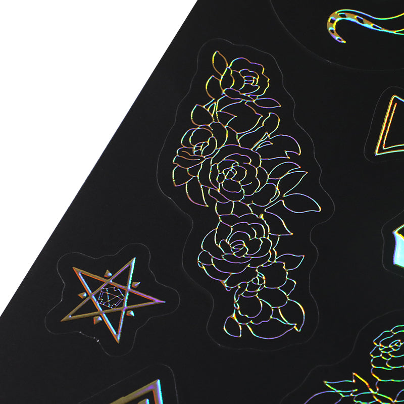 Custom Raised Foil Printing Sticker Sheet