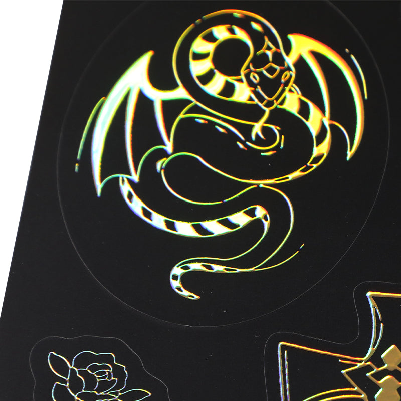 Custom Raised Foil Printing Sticker Sheet