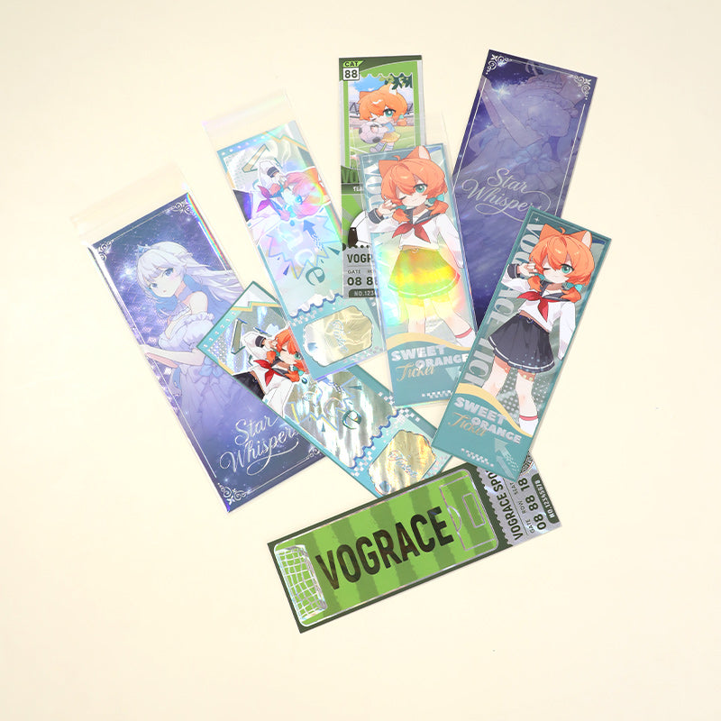 Custom Rasied Foil Stamping Holographic Ticket