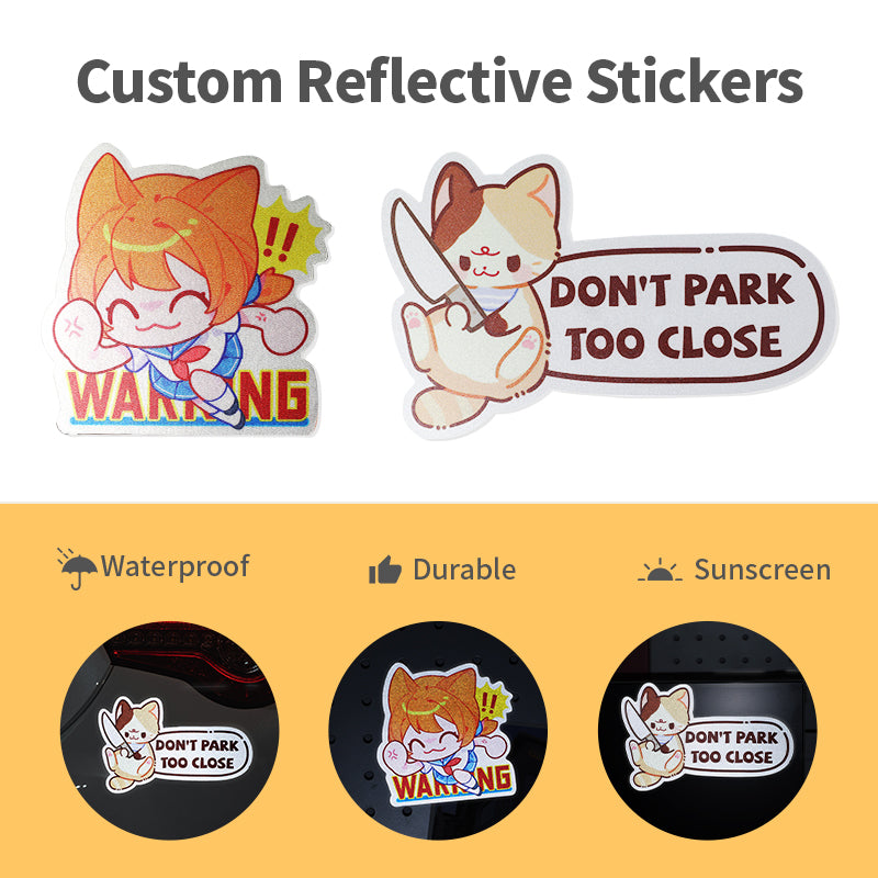 Reflective Sticker Sample Custom Reflective Stickers – VOGRACE