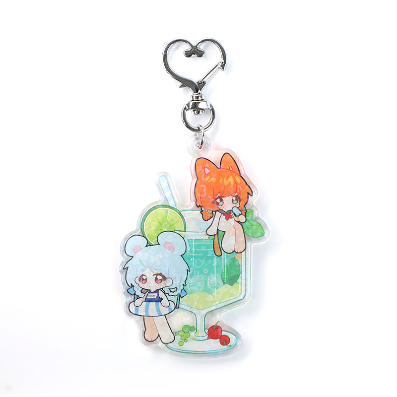 Custom Rounding Clear Acrylic Keychains - VOGRACE