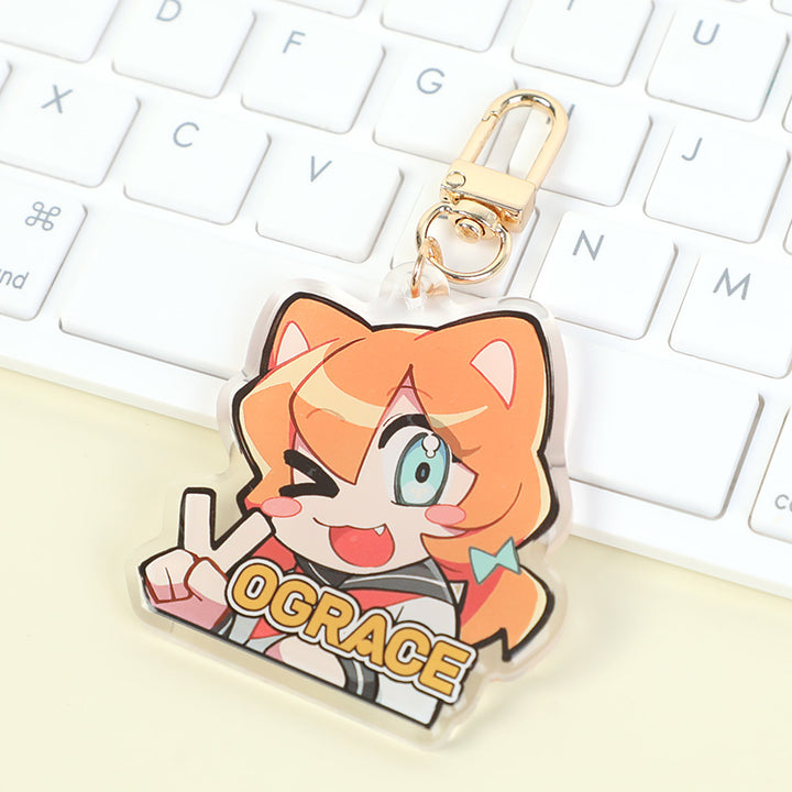 Custom Rounding Clear Acrylic Keychains