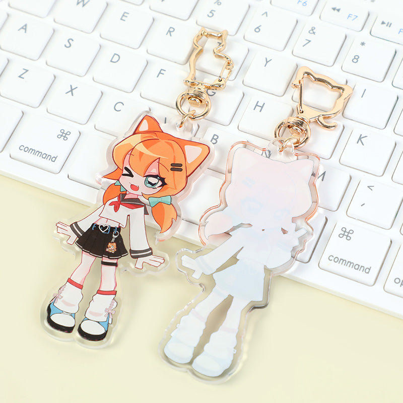 Custom Rounding Clear Acrylic Keychains