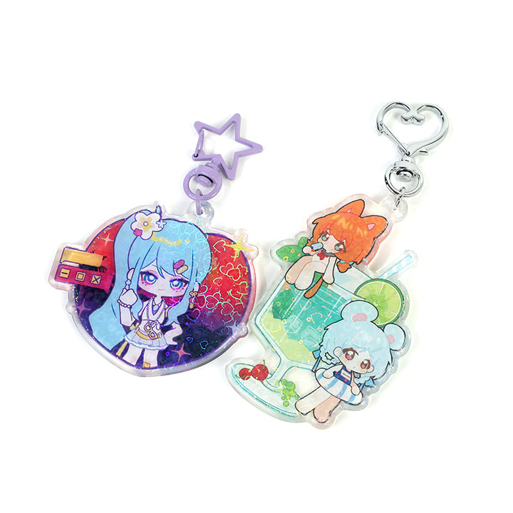 Custom Rounding Clear Acrylic Keychains - VOGRACE