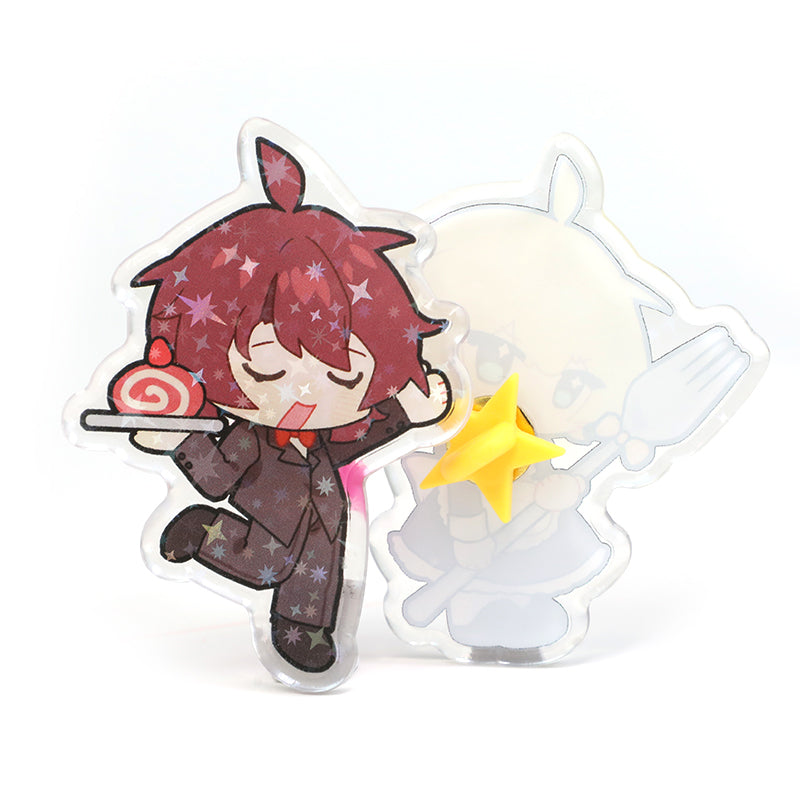 Custom Rounding Clear Acrylic Pins - VOGRACE