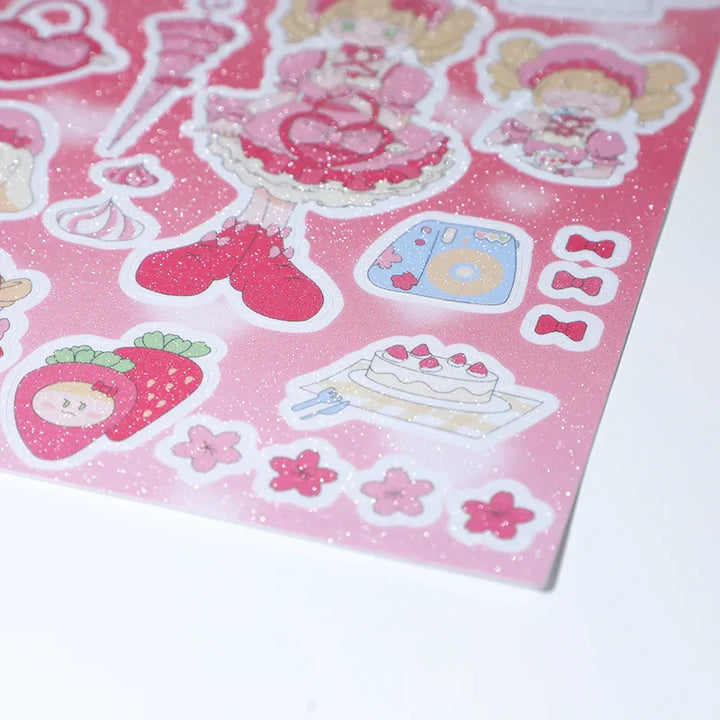 Falling Sand Sticker Custom Sand Glitter Frosted Stickers – VOGRACE