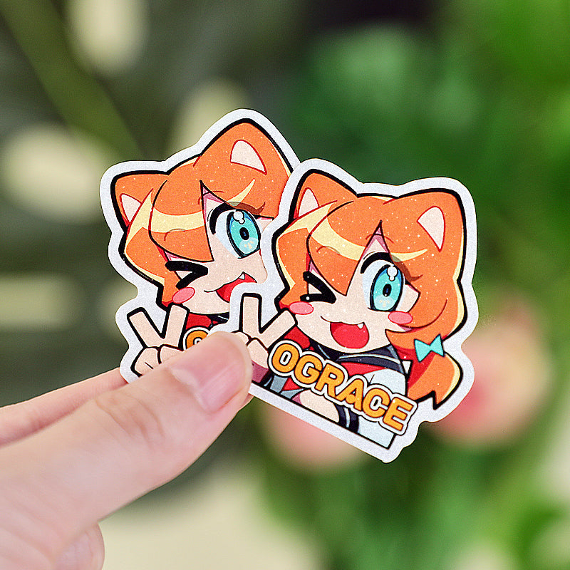 Custom Sand Glitter Frosted Stickers - VOGRACE