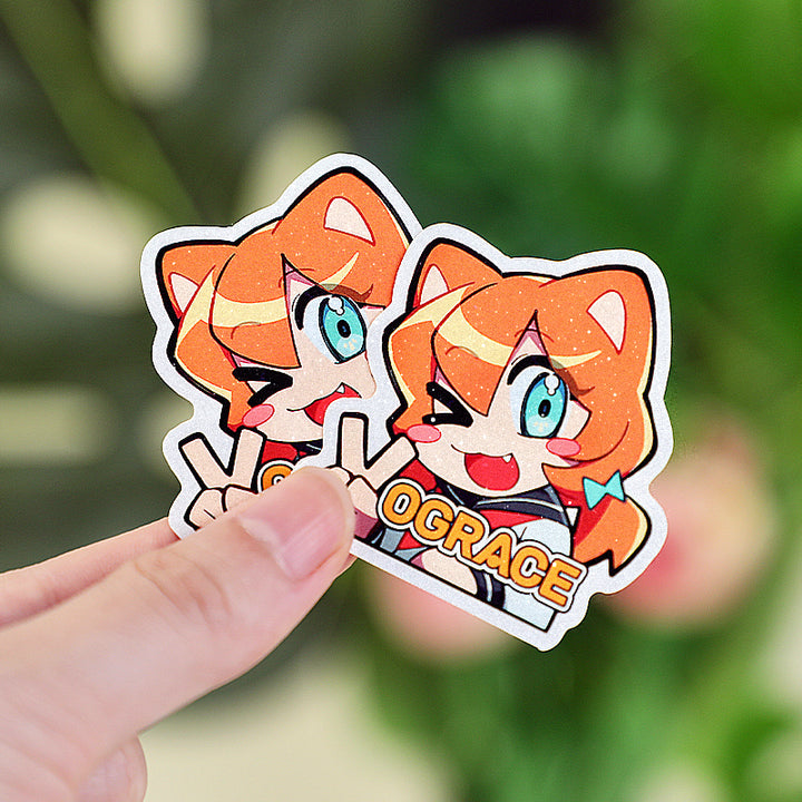 Custom Sand Glitter Frosted Stickers - VOGRACE