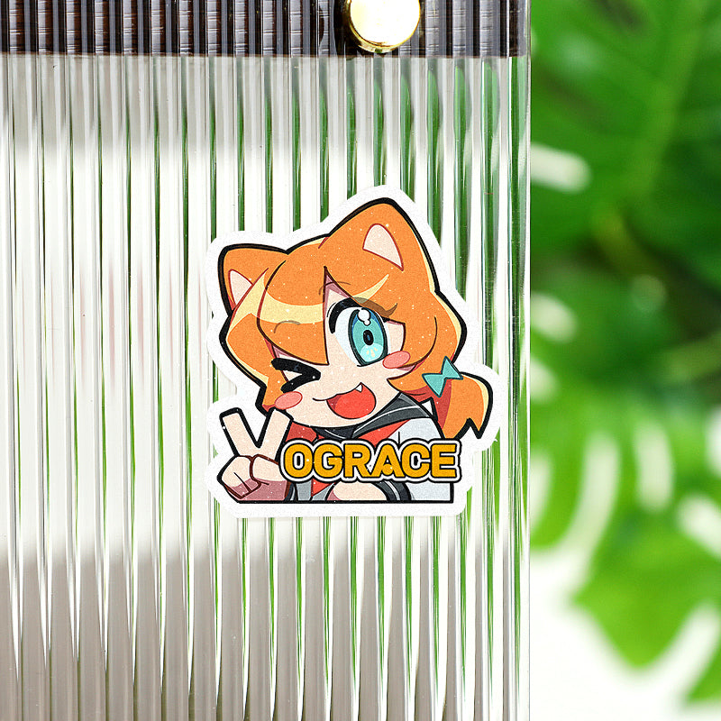 Custom Sand Glitter Frosted Stickers - VOGRACE