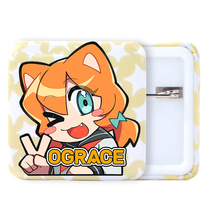 Custom Square Button Pins