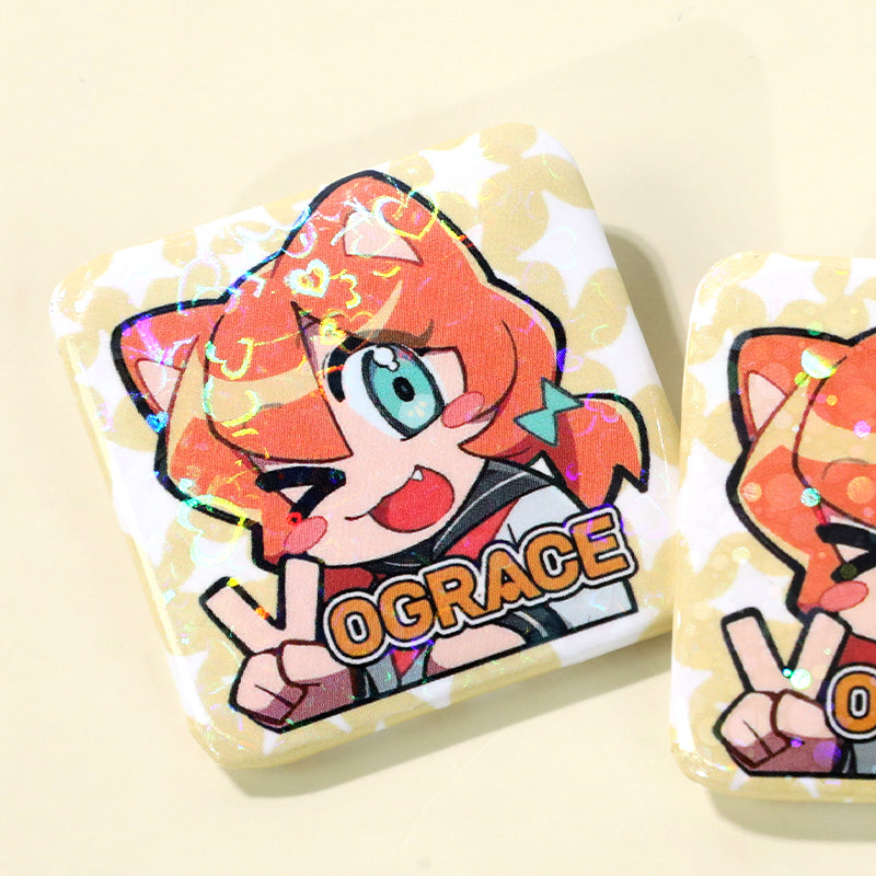 Custom Square Button Pins