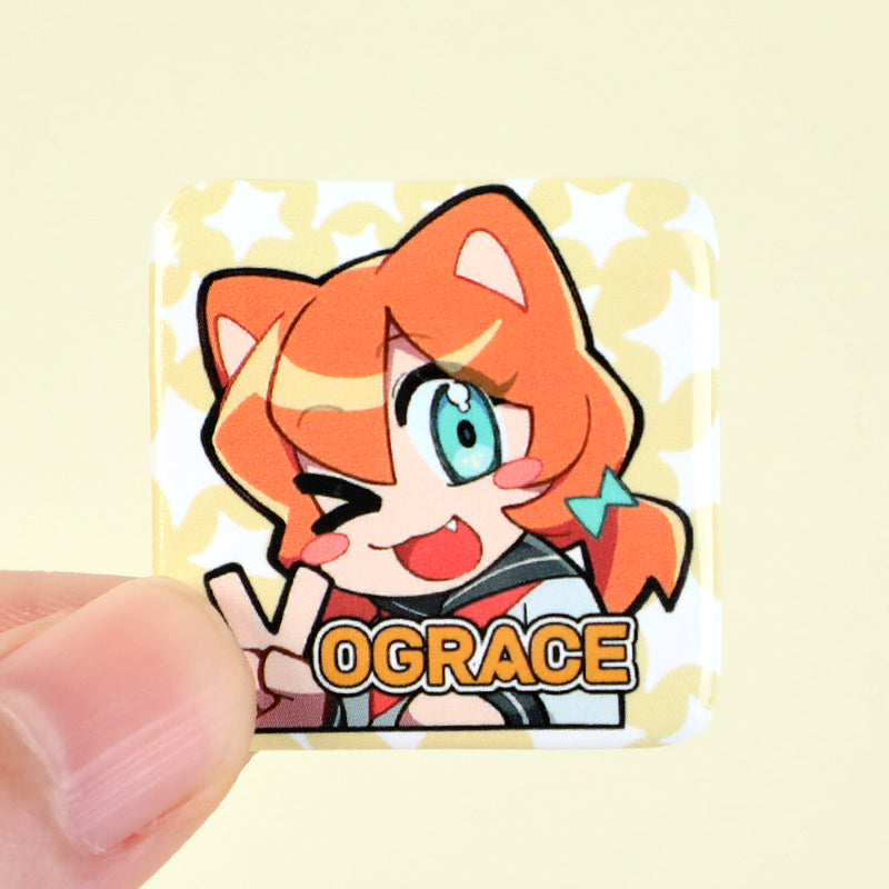 Custom Square Button Pins