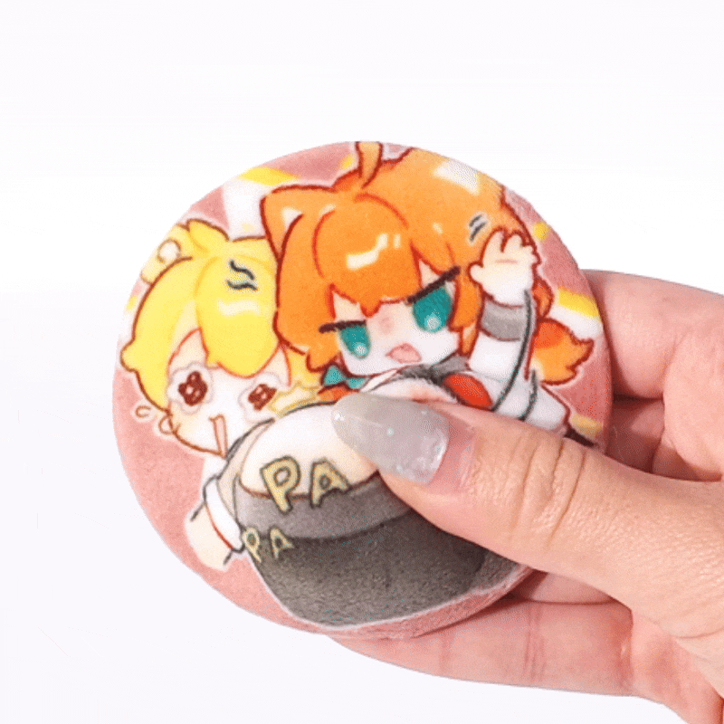 Custom Squishy Plush Butt Badge