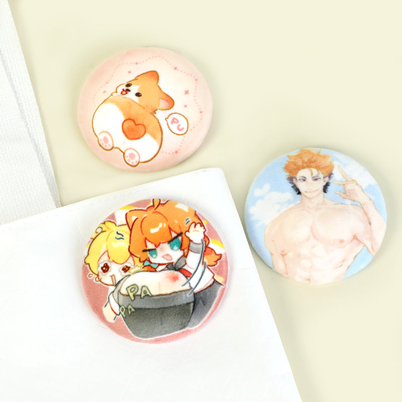 Custom Squishy Plush Butt Badge