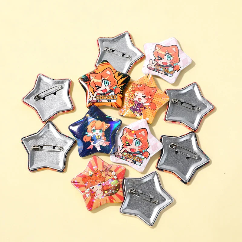 Custom Star Button Pins – VOGRACE