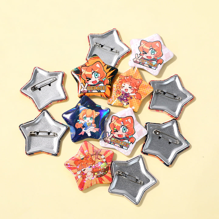 Custom Star Button Pins
