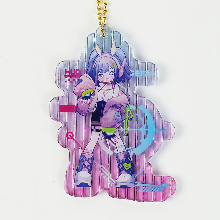 Custom Striped Acrylic Keychains