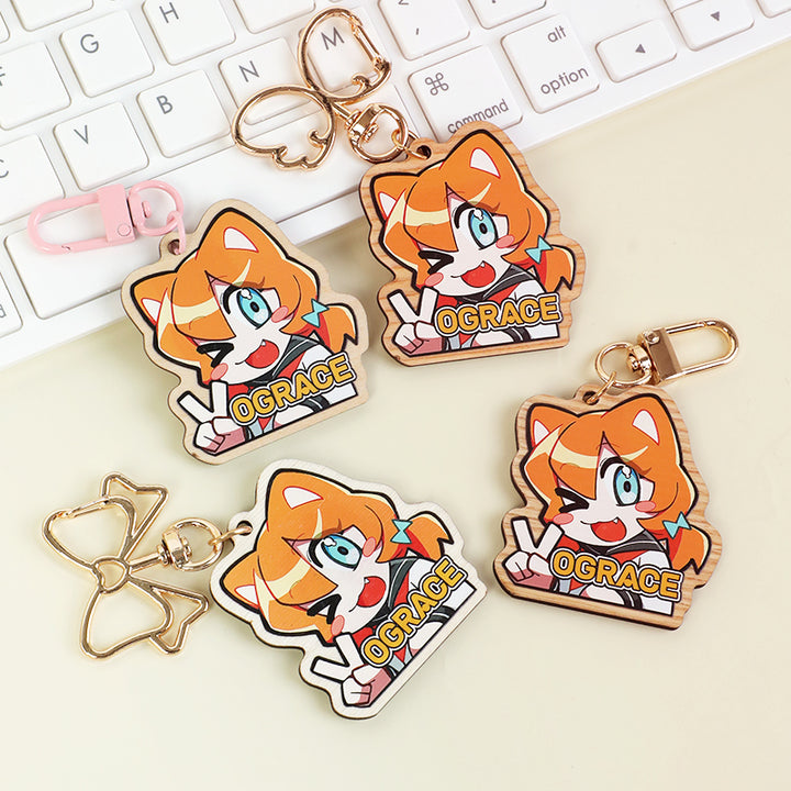 Individuell Schlüsselanhänger aus synthetischem Holz