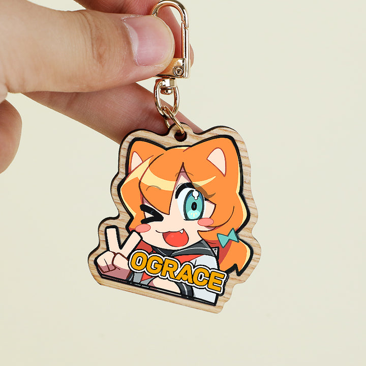 Individuell Schlüsselanhänger aus synthetischem Holz