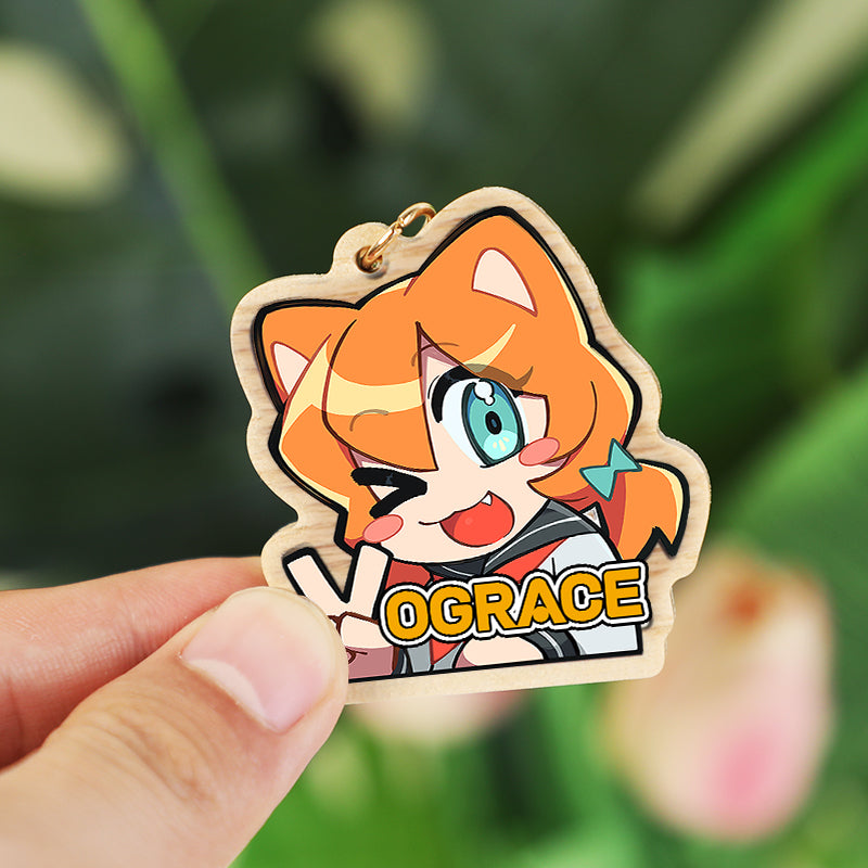 Individuell Schlüsselanhänger aus synthetischem Holz