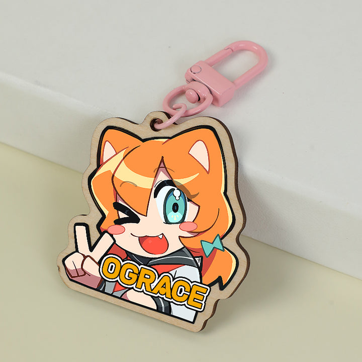 Individuell Schlüsselanhänger aus synthetischem Holz