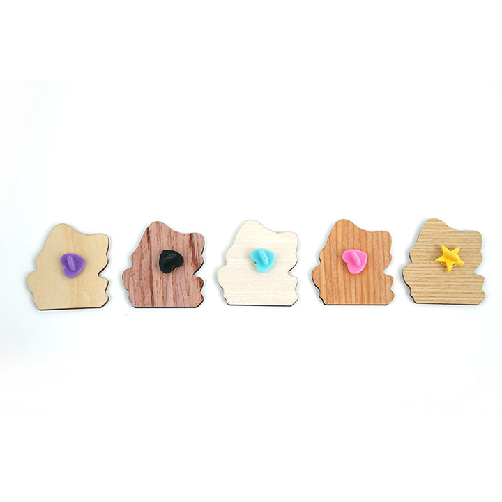 Custom Synthetic Wooden Pins Badges