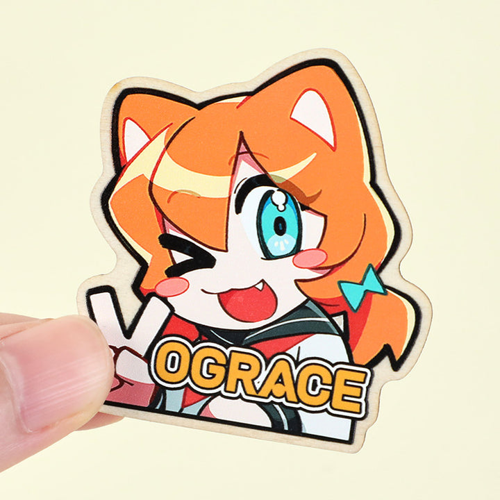 Custom Synthetic Wooden Pins Badges