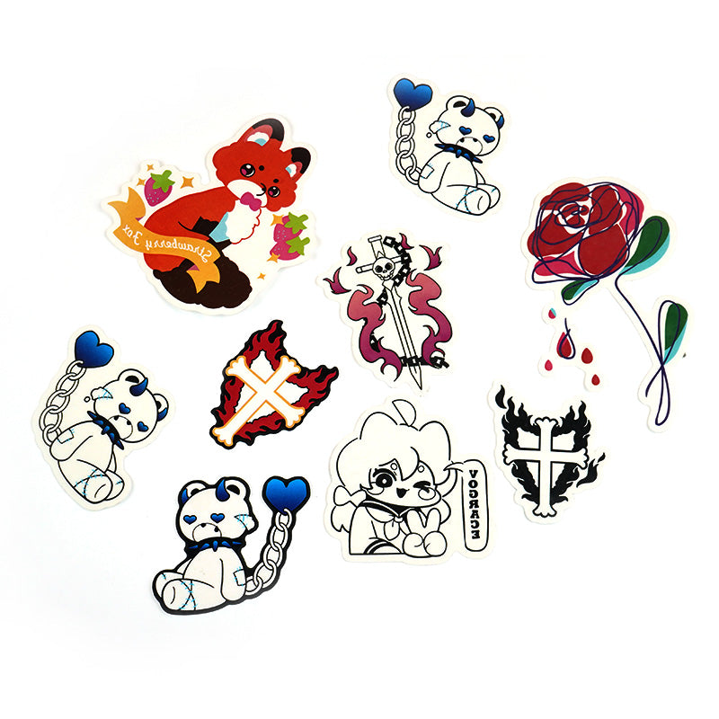 40 Kinds of Sketch Flower Tattoo Stickers – MSmakeupoem.com