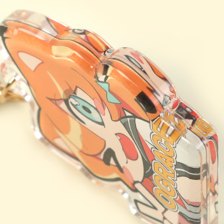 Custom Thick Rounding Clear Acrylic Keychain